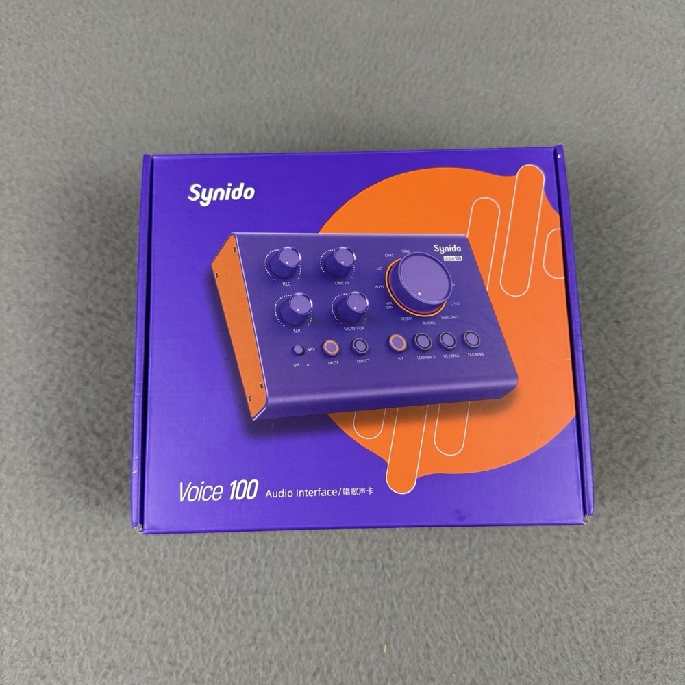 Synido Voice 100‎ Black Audio Interface New